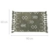 Home Styling Collection Etno Žalias kilimas su kutais, 100% medvilnė, etninis raštas