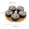 Secret De Gourmet FLORAL Snack Bowls, ant medinio padėklo, 5 dubenėliai, 70 ml