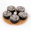 Secret De Gourmet FLORAL Snack Bowls, ant medinio padėklo, 5 dubenėliai, 70 ml