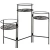 Atmosphera Gėlynas metalinis stovimas LAPAS, 3 gėlių pagrindai, 49 cm, juoda