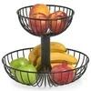 Fruit basket 2-level, Ø 32 x 26 cm, juodas, ZELLER