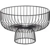 Secret De Gourmet Vaisių krepšelis su pagrindu, metalinis, 28 cm, juodas