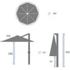 Rojaplast Frame Sodo skėtis su rėmu, MANOA, 300 cm
