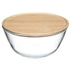 5five Simply Smart Bamboo Stiklinis dubuo salotoms, 2,5 l, su bambukiniu dangteliu
