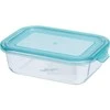 Excellent Houseware Stiklinis su virtuvės maisto indas su sandarikliu, 0,6 l, sandarus