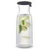 Zeller Stiklinis dekanteris su silikoniniu dangteliu, stiklainis, ąsotis, 700 ml, juodas