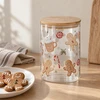 Bamboo Stiklinis stiklainis su bambukiniu dangteliu, 1 l