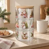 Bamboo Stiklinis stiklainis su bambukiniu dangteliu, 550 ml