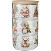 Bamboo Stiklinis stiklainis su bambukiniu dangteliu, 550 ml