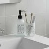 Bathroom Solutions Stiklinis muilo dozatorius ir dantų šepetėlių laikiklis ONYX