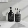 Bathroom Solutions Stiklinis muilo dozatorius ir dantų šepetėlių laikiklis ONYX