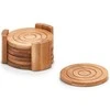 Bamboo Stiklinis stovas, padėklas, 100% bambukas - komplekte 7 elementai, ZELLER