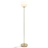 Dekoracja Domu Lamp Toršeras su apvaliu gaubtu, metalas, auksas, 134 cm