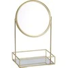 Home Styling Collection Gold jewelry stand with makeup mirror, 19 x 12 x 32 cm
