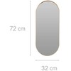 Home Styling Collection Auksinis Sieninis Veidrodis Ovalus 72x32 cm