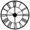 Atmosphera Juodas sieninis laikrodis Ø 70 cm, modernus laikrodis, didelis laikrodis, svetainės laikrodis, juodas laikrodis, dekoratyvinis laikrodis, metalinis sieninis laikrodis