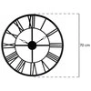 Atmosphera Juodas sieninis laikrodis Ø 70 cm, modernus laikrodis, didelis laikrodis, svetainės laikrodis, juodas laikrodis, dekoratyvinis laikrodis, metalinis sieninis laikrodis