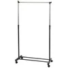Excellent Houseware Drabužių kabykla metalinas juoda ant ratukų 160 cm