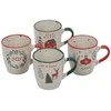 Home Styling Collection Siaki Kavos puodelių rinkinys 4 vnt 180 ml Kalėdiniai