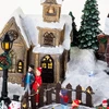 Šventinė dekoracija Fééric Lights and Christmas Kalėdų kaimelis su apšvietimu ir judančiu malūnėliu