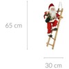 KOOPMAN Kalėdų puošmena Kalėdų senelis ant kopėčių su dovana, 65 cm
