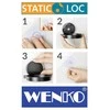 Kampinė dušo lentyna ALBA Static-Loc, juoda, Wenko