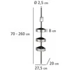 Kampinės dušo lentynos juodos spalvos, aukščiausios kokybės didelės lentynos, aliuminis, Wenko, aukštis 70-260 cm