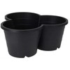 Home Styling Collection Vilde Dekoratyviniai Gėlių Vazonai 4 vnt. juodi, moduliai
