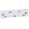 Steel Raktų kabykla 30x8 cm + 5 kabliukai, stiklas, nerūdijantis plienas, ZELLER