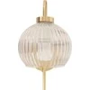 Lamp Kugel sieninis šviestuvas KRYS, aukso ir stiklo, aukštis 30 cm