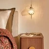 Lamp Kugel sieninis šviestuvas KRYS, aukso ir stiklo, aukštis 30 cm