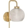 Lamp Kugel sieninis šviestuvas KRYS, aukso ir stiklo, aukštis 30 cm