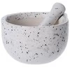 Kitchen Craft Virtuvinis skiedinys su grūstuvu, keramikinis, baltas