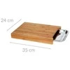 Excellent Houseware Bambukinė pjaustymo lenta su ištraukiamu padėklu 35x25 cm
