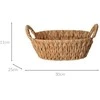 Home Styling Collection Pintas vandens hiacinto duonos krepšelis BRAID, su rankenomis, 30 x 25 cm