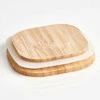 Zeller laikymo indas su bambukiniu dangteliu, kvadratinis, 800 ml, 10x10x11 cm
