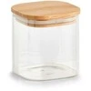 Zeller laikymo indas su bambukiniu dangteliu, kvadratinis, 800 ml, 10x10x11 cm