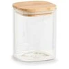 Zeller laikymo indas su bambukiniu dangteliu, kvadratinis, 1000 ml, 10x10x14 cm