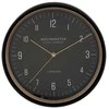 Laikrodis Atmosphera Sven, aukso/juoda, plastikas, D29 cm