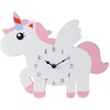 Home Styling Collection Unicorn Vienaragis sieninis laikrodis iš MDF, 30 x 24 cm