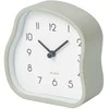 Home Styling Collection AMORPH stalo laikrodis su organiška forma ir stikliniu priekiu, 12 cm