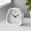 Home Styling Collection AMORPH stalo laikrodis su organiška forma ir stikliniu priekiu, 12 cm
