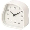 Home Styling Collection AMORPH stalo laikrodis su organiška forma ir stikliniu priekiu, 12 cm