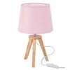 Atmosphera Lamp Naktinis šviestuvas vaikų kambariui arba miegamajam 31 cm rožinės spalvos medžio ir audinio