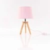 Atmosphera Lamp Naktinis šviestuvas vaikų kambariui arba miegamajam 31 cm rožinės spalvos medžio ir audinio