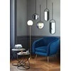 Dekoracja Domu Lamp Toršeras su apvaliu gaubtu, metalas, auksas, 134 cm