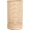 Home Styling Collection Bambuko stalinis šviestuvas, vamzdis, pušies medienos pagrindas, 13 x 23 cm
