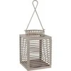 Home Styling Collection Metalinis žibintas su dekoratyvine rankena, pilkos spalvos