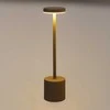 Home Styling Collection Lamp LED stalinė lempa su įkraunama baterija, metalinė, 34 cm