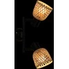 Atmosphera Bamboo LIO lubiniai šviestuvai su 2 pintais bambuko gaubtais, 2 x Ø 17 cm
